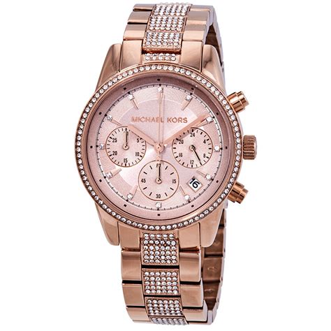 michael kors women's ritz watch silver|Michael Kors Ritz chronograph.